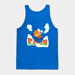 Bee Flower Hand drawn Tank Top